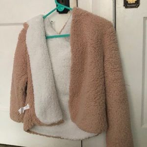 Reversible zaful fluffy jacket